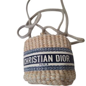 Dior Beige and Blue Mini Bag